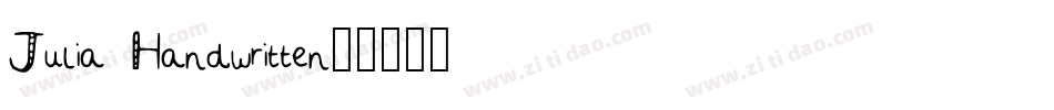 Julia Handwritten字体转换